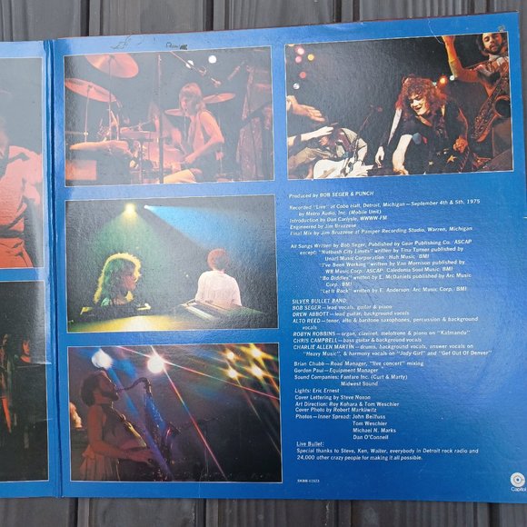 Vintage Bob Seger And The Silver Bullet Band "Live Bullet"  Vinyl Record - Picture 8 of 9